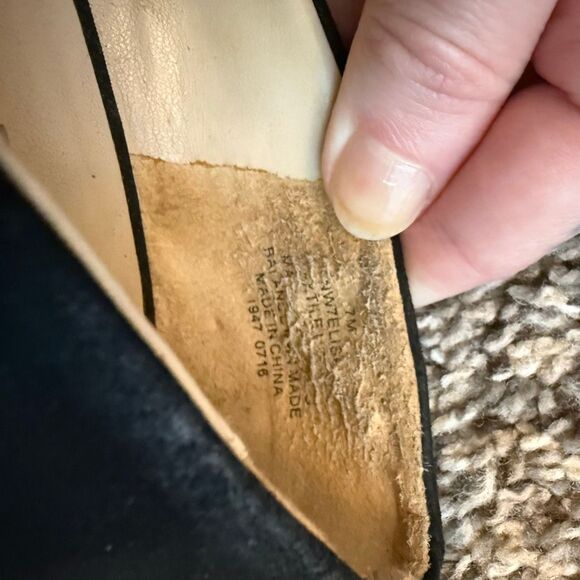 Nine West Black Pumps Heels 7 Pointed Toe Kitten Small Heel Faux Suede - Picture 6 of 8